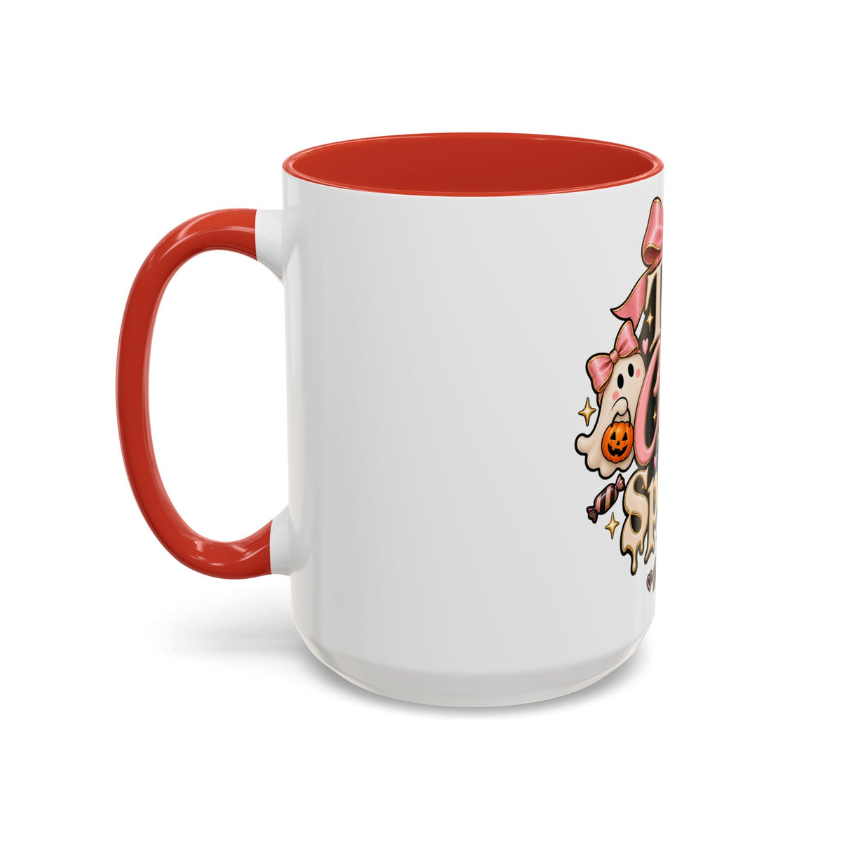 Too Cute to Spook Accent Mug — Halloween Ghost Coffee Cup (15oz) product image