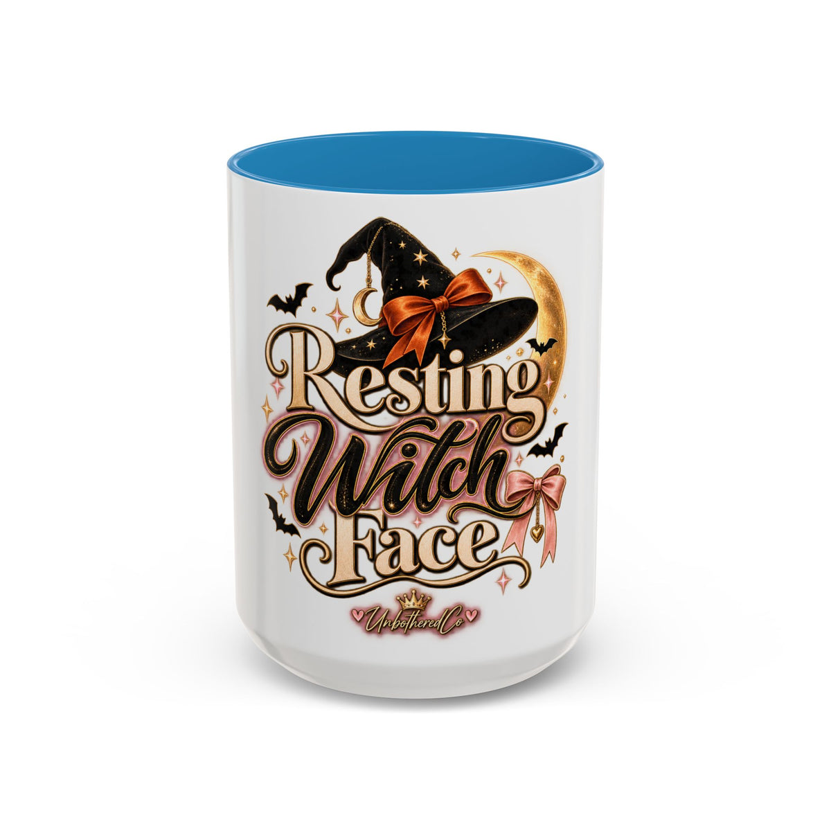 Resting Witch Face Accent Mug — Halloween Witch Coffee Cup (15oz) product image