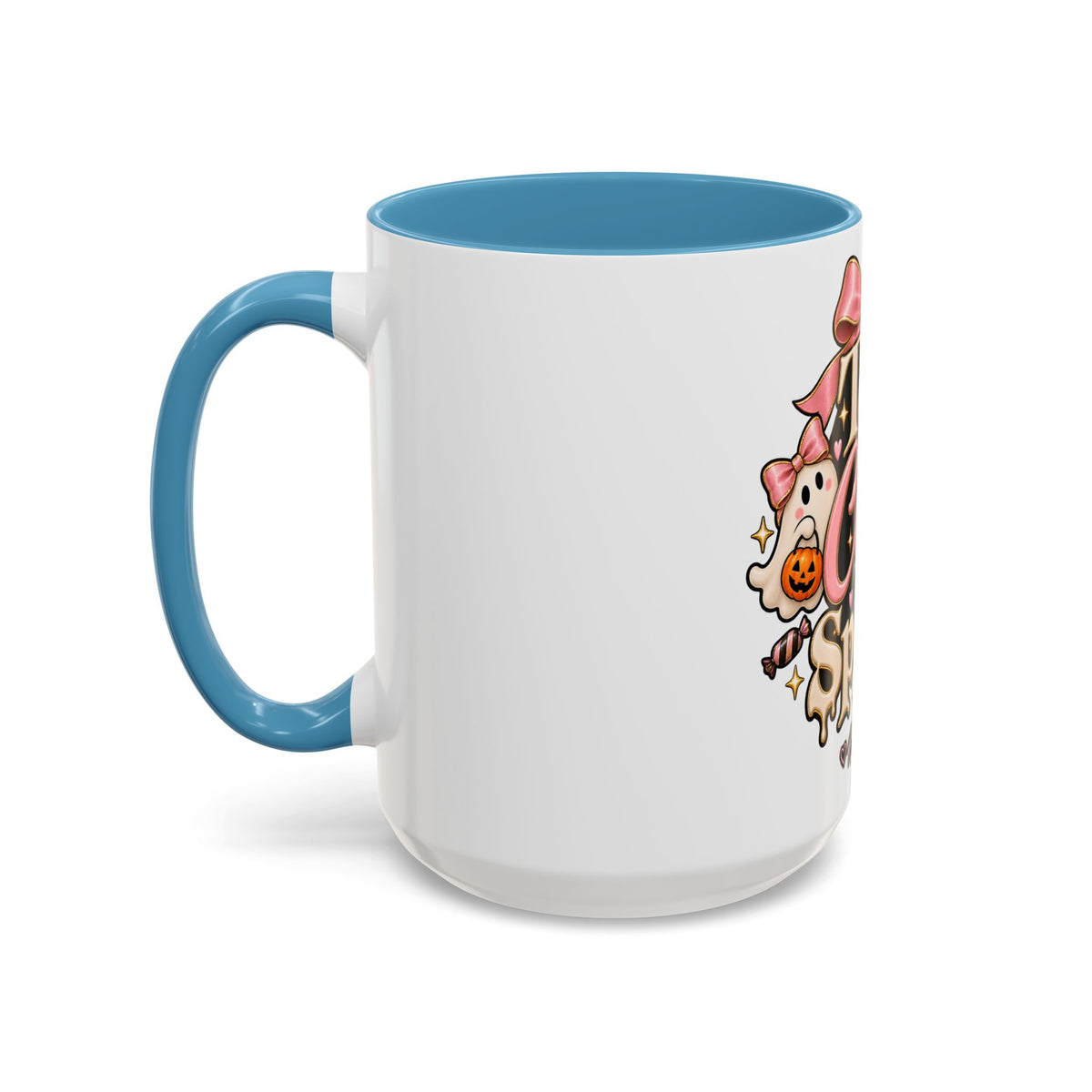 Too Cute to Spook Accent Mug — Halloween Ghost Coffee Cup (15oz) product image