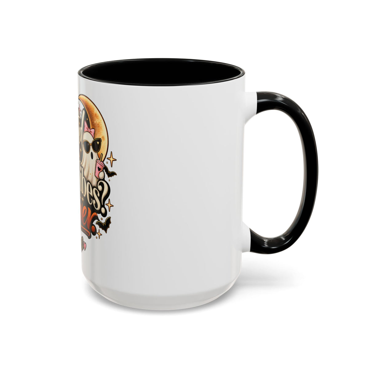 Haunted by Bad Vibes Never Mug — Halloween Cute Skull & Moon Coffee Cup (11/15oz) product image