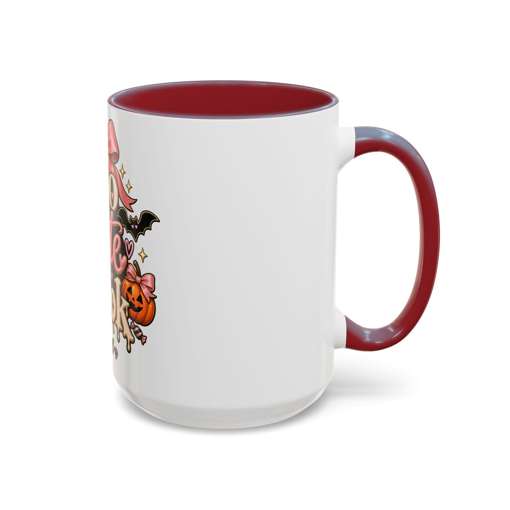 Too Cute to Spook Accent Mug — Halloween Ghost Coffee Cup (15oz) product image