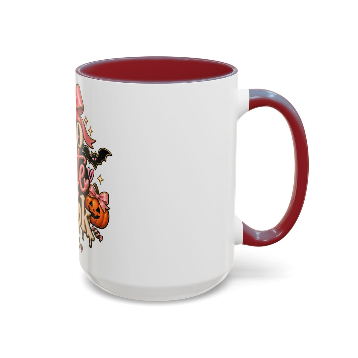 Too Cute to Spook Accent Mug — Halloween Ghost Coffee Cup (15oz) product image