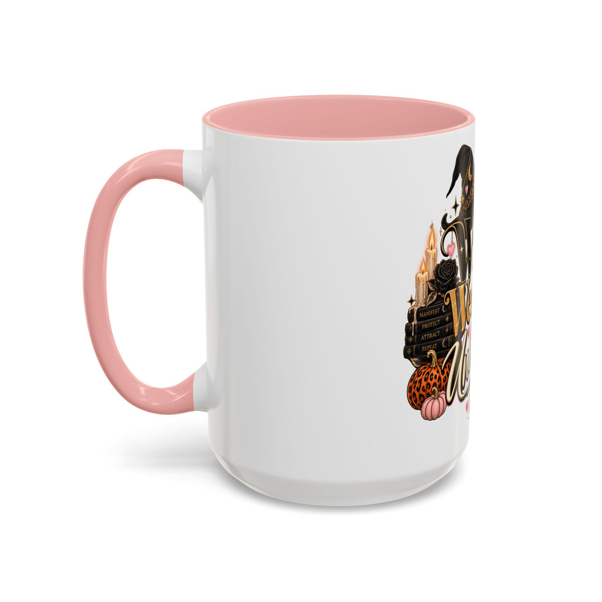 Witchy, Wealthy & Unbothered Accent Mug — Witch Coffee Cup (15oz) product image
