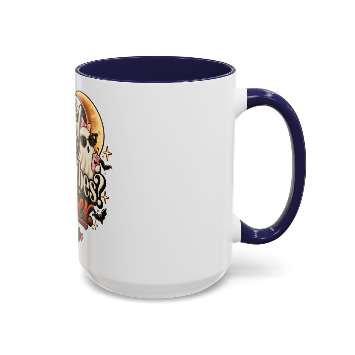 Haunted by Bad Vibes Never Mug — Halloween Cute Skull & Moon Coffee Cup (11/15oz) product image