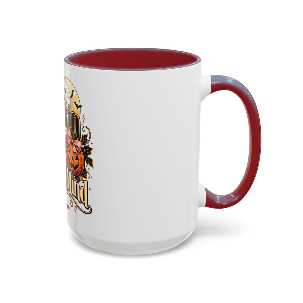 Pumpkin Spice & Peace of Mind Accent Mug — Fall Coffee Cup (15oz) product image