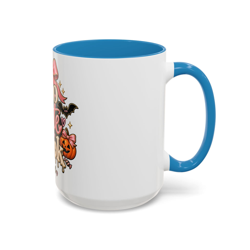 Too Cute to Spook Accent Mug — Halloween Ghost Coffee Cup (15oz) product image