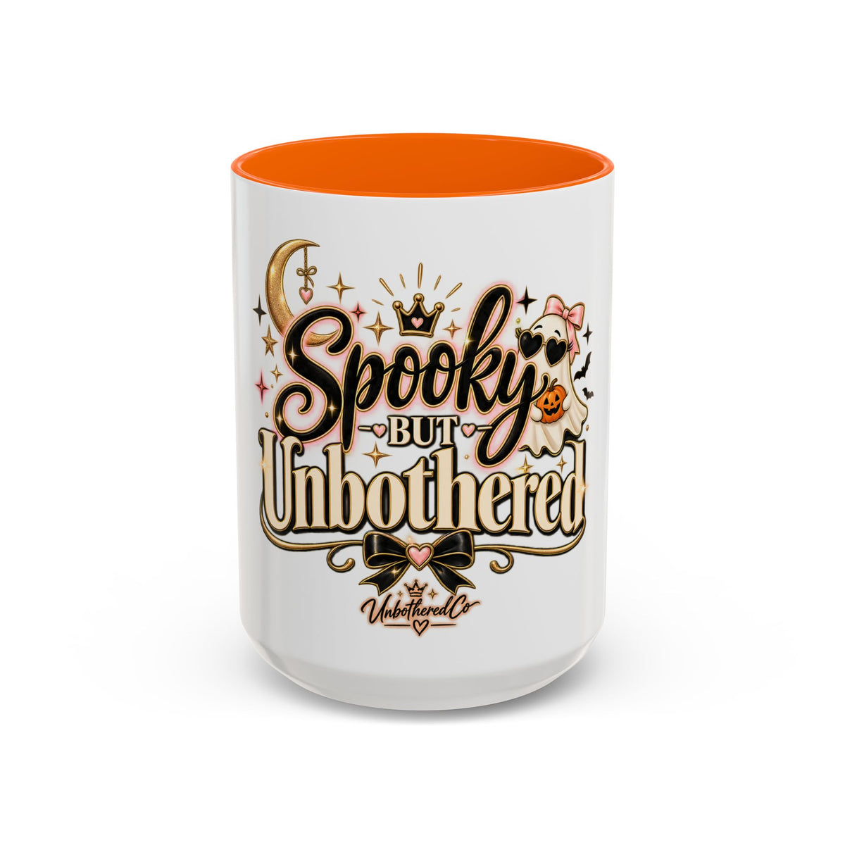 Spooky But Unbothered Coffee Mug — Halloween Ghost Accent Mug (11/15oz) product image