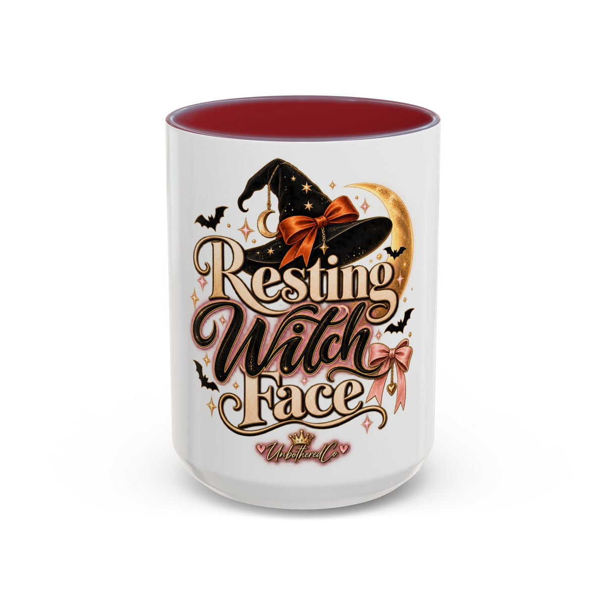 Resting Witch Face Accent Mug — Halloween Witch Coffee Cup (15oz) product image