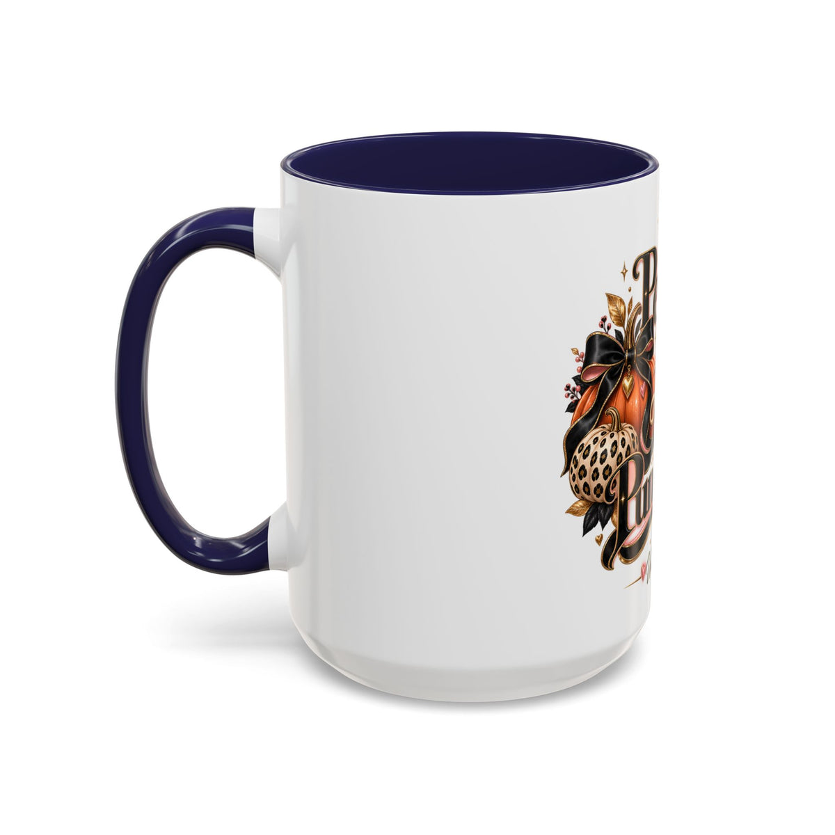 Accent Coffee Mug — "Peace, Love & Pumpkins" Fall Pumpkin Coffee Mug product image