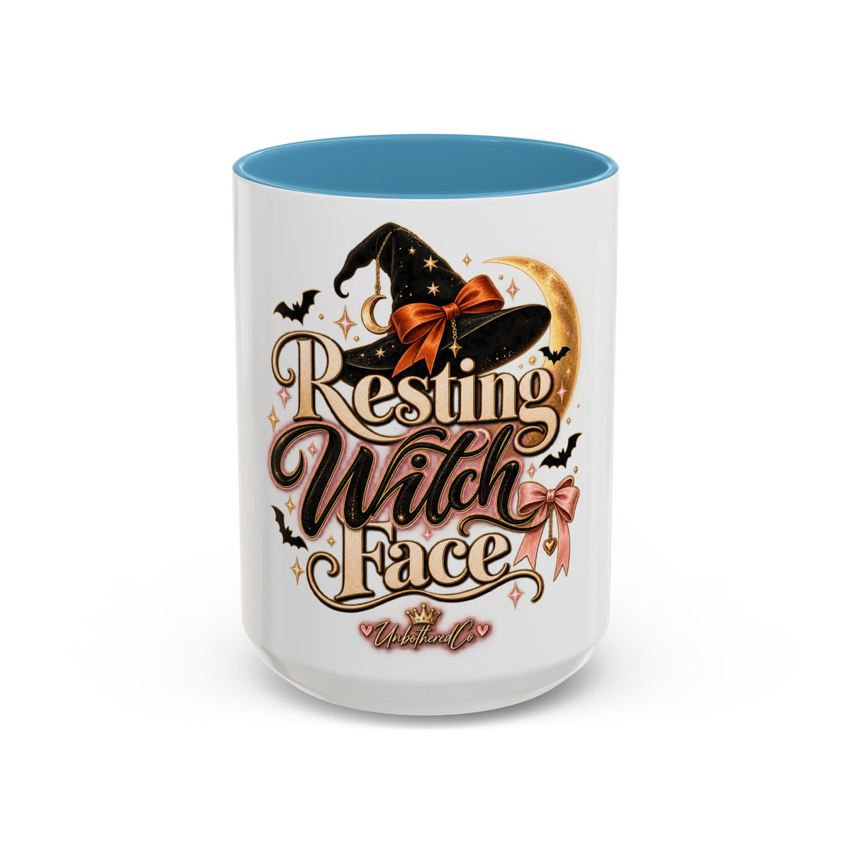 Resting Witch Face Accent Mug — Halloween Witch Coffee Cup (15oz) product image