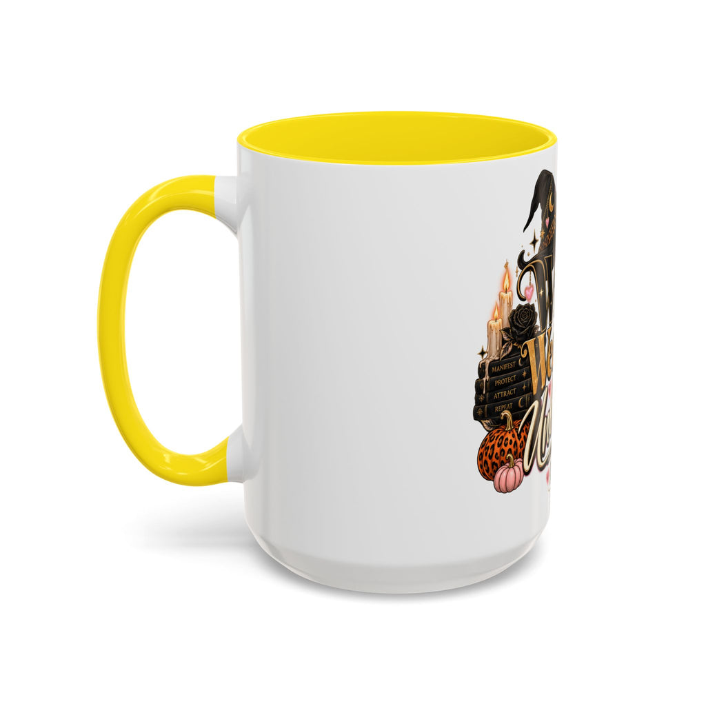 Witchy, Wealthy & Unbothered Accent Mug — Witch Coffee Cup (15oz) product image