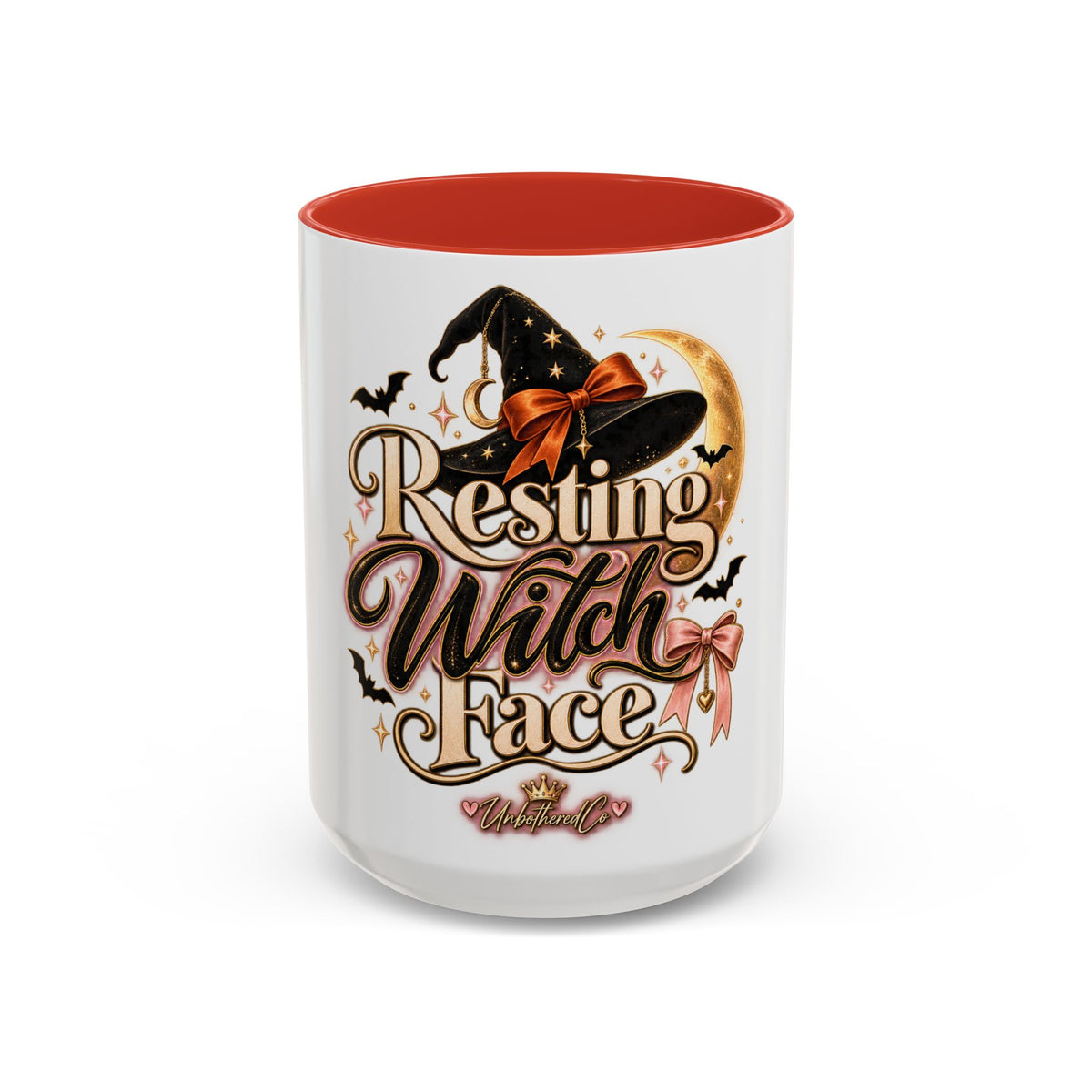 Resting Witch Face Accent Mug — Halloween Witch Coffee Cup (15oz) product image