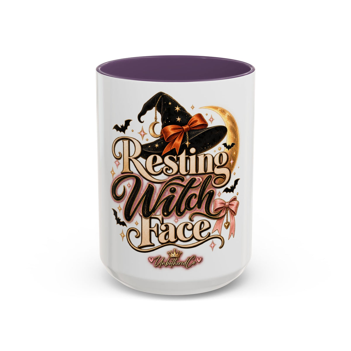 Resting Witch Face Accent Mug — Halloween Witch Coffee Cup (15oz) product image