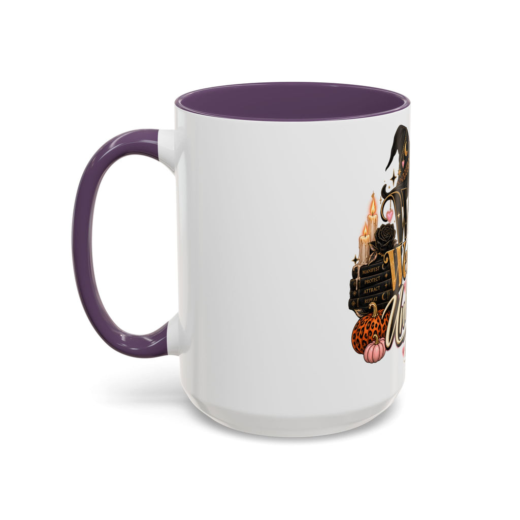 Witchy, Wealthy & Unbothered Accent Mug — Witch Coffee Cup (15oz) product image