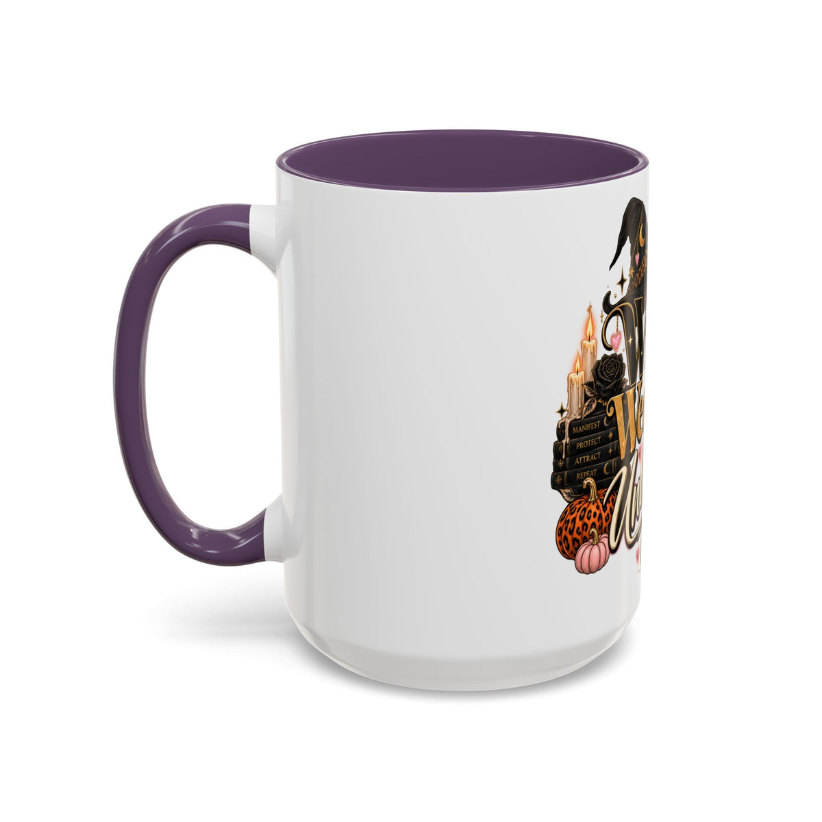 Witchy, Wealthy & Unbothered Accent Mug — Witch Coffee Cup (15oz) product image