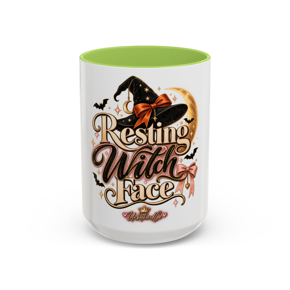 Resting Witch Face Accent Mug — Halloween Witch Coffee Cup (15oz) product image