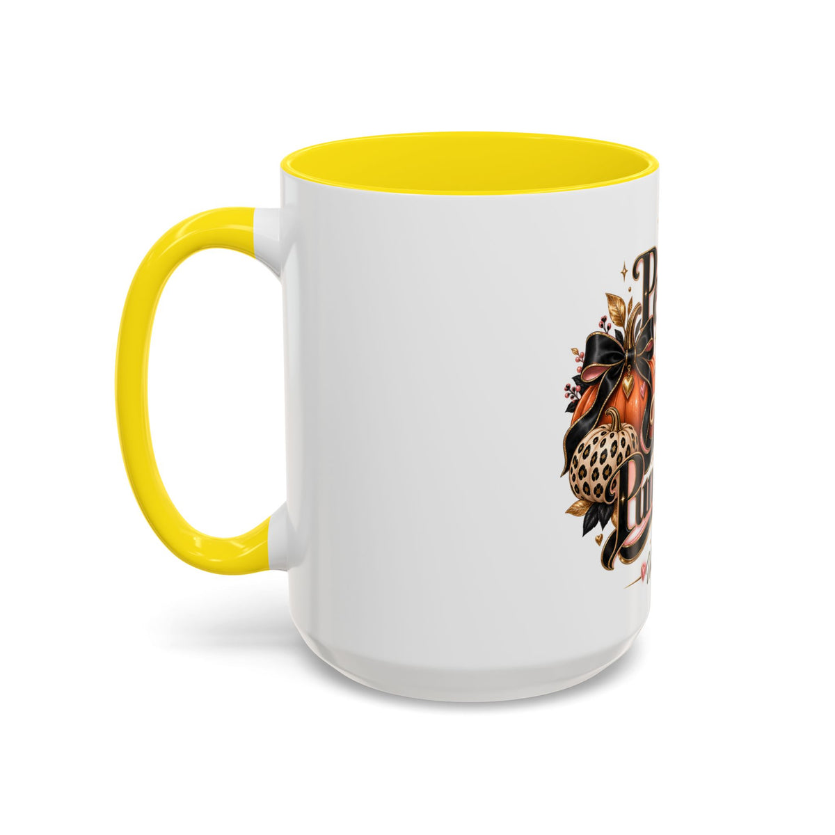 Accent Coffee Mug — "Peace, Love & Pumpkins" Fall Pumpkin Coffee Mug product image
