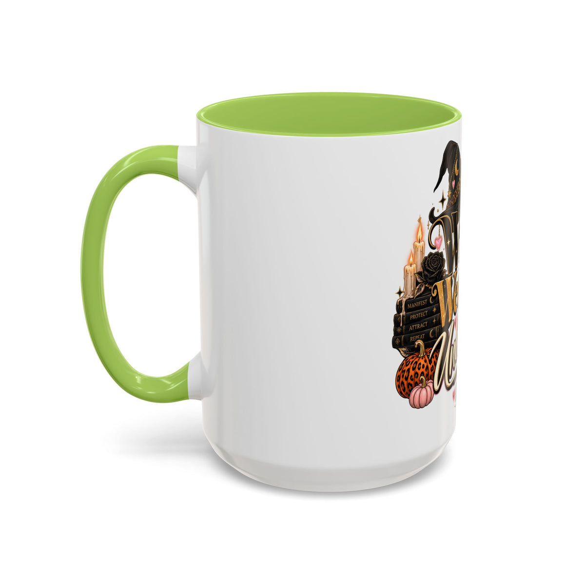 Witchy, Wealthy & Unbothered Accent Mug — Witch Coffee Cup (15oz) product image