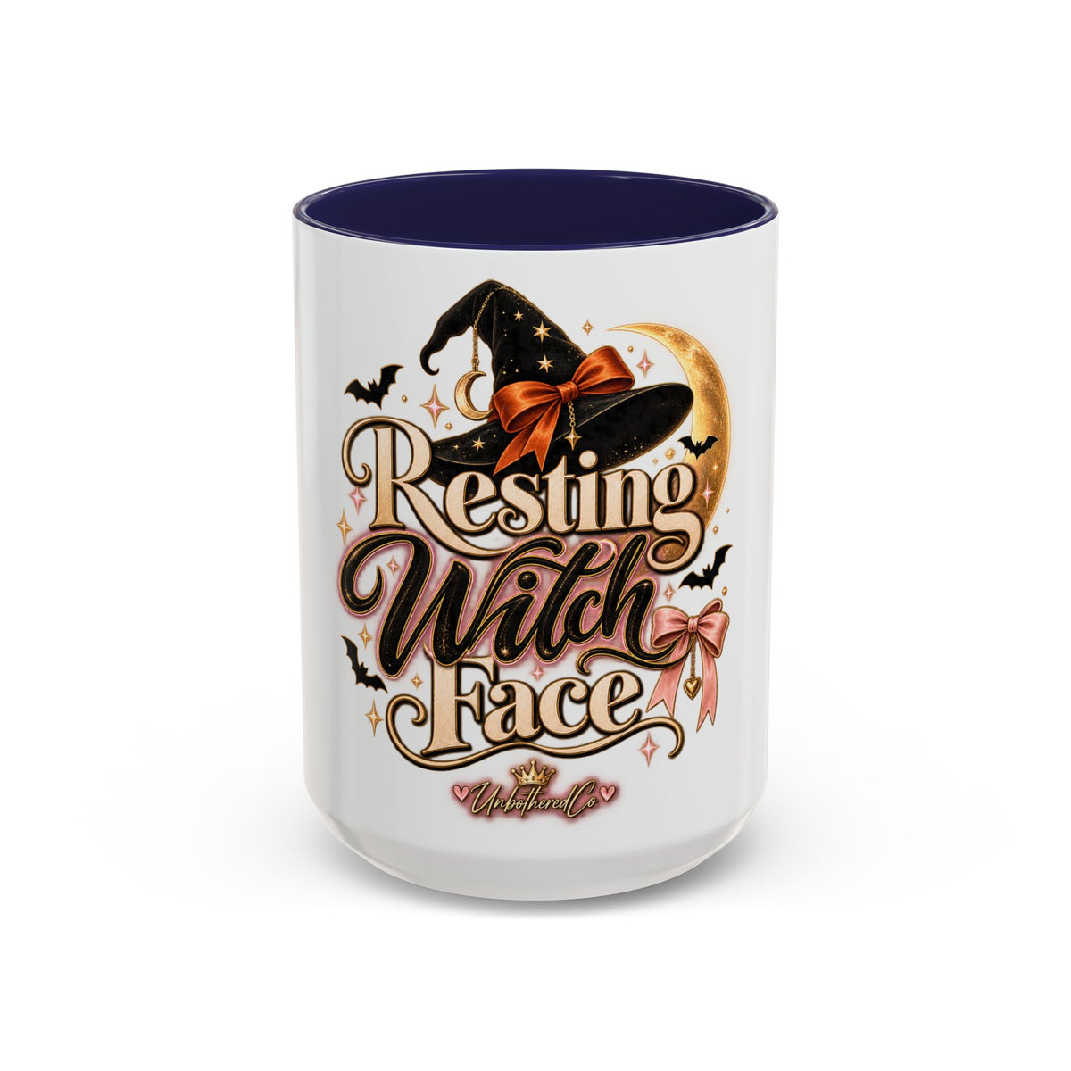 Resting Witch Face Accent Mug — Halloween Witch Coffee Cup (15oz) product image