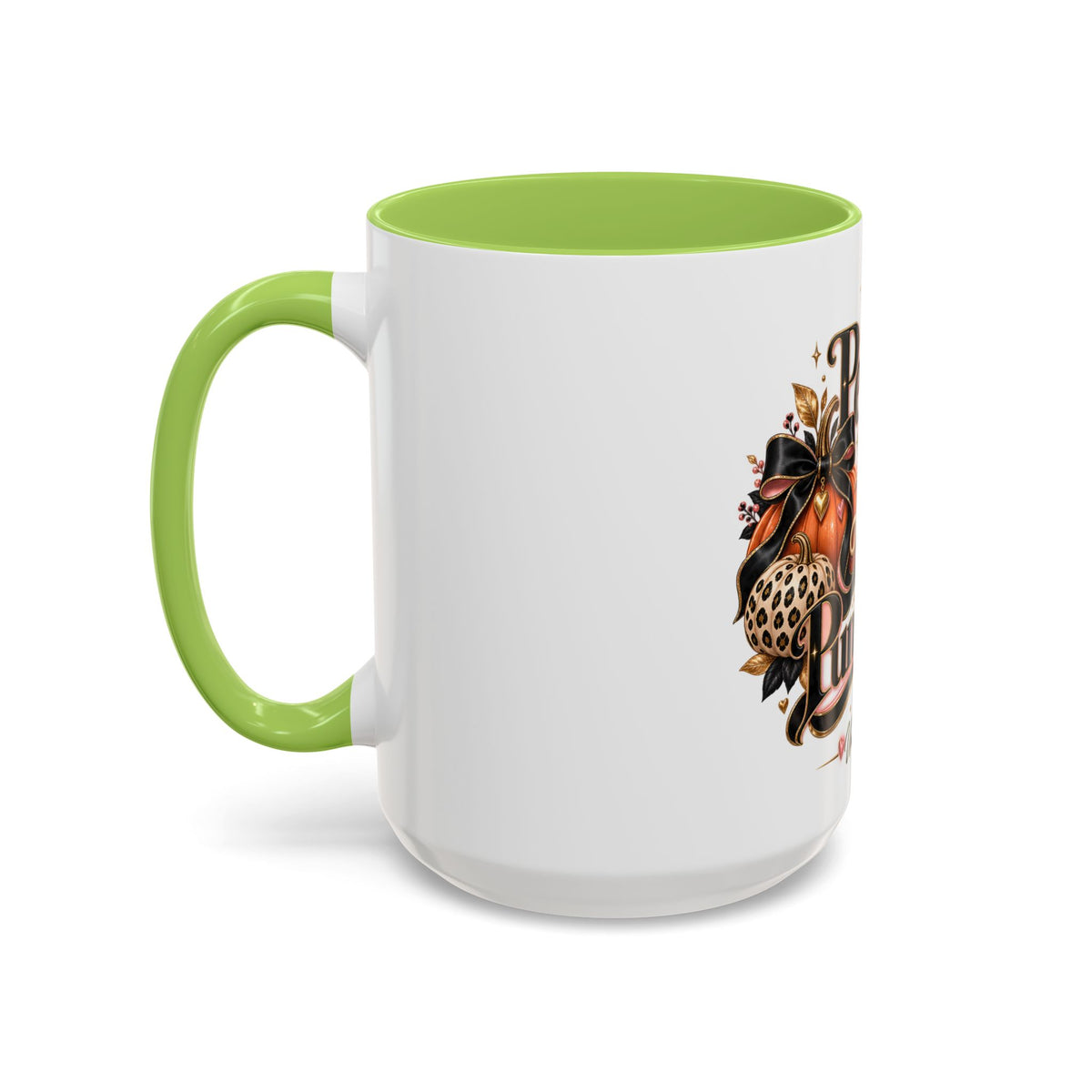 Accent Coffee Mug — "Peace, Love & Pumpkins" Fall Pumpkin Coffee Mug product image