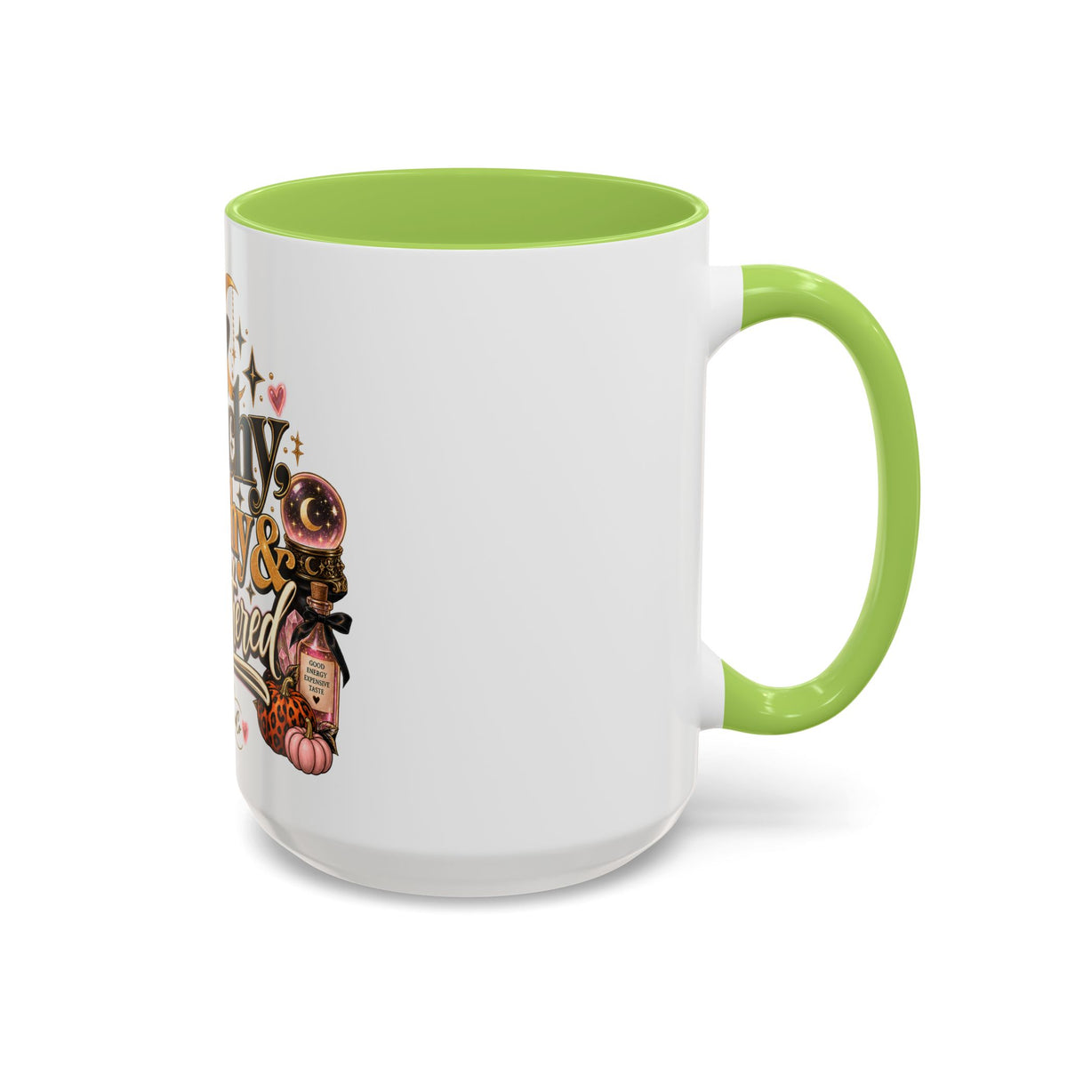 Witchy, Wealthy & Unbothered Accent Mug — Witch Coffee Cup (15oz) product image