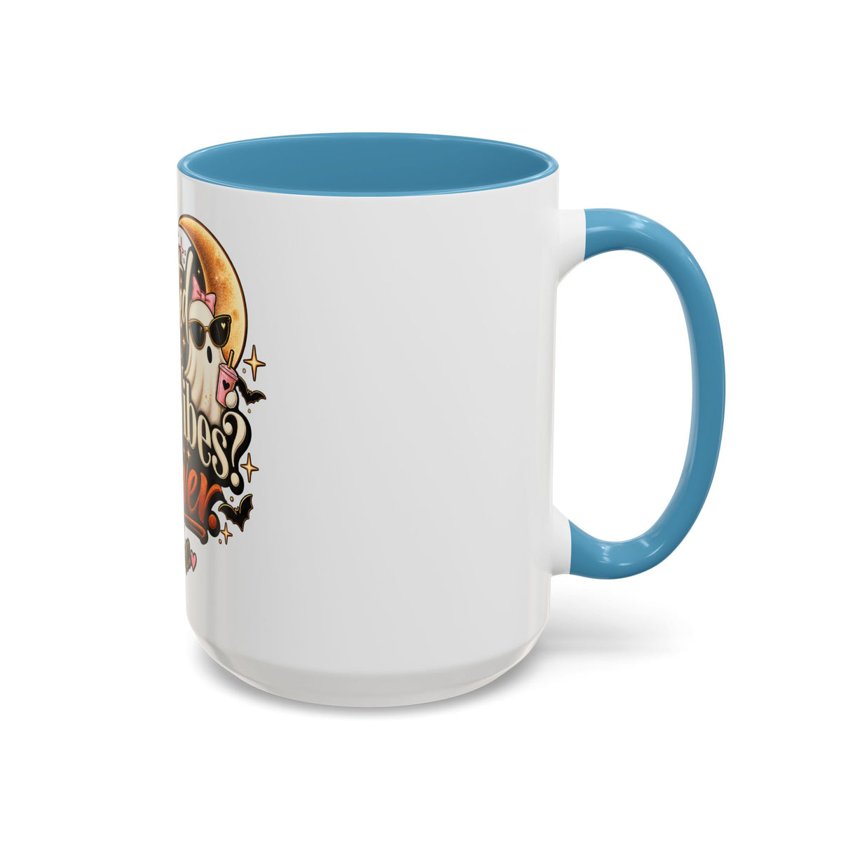 Haunted by Bad Vibes Never Mug — Halloween Cute Skull & Moon Coffee Cup (11/15oz) product image