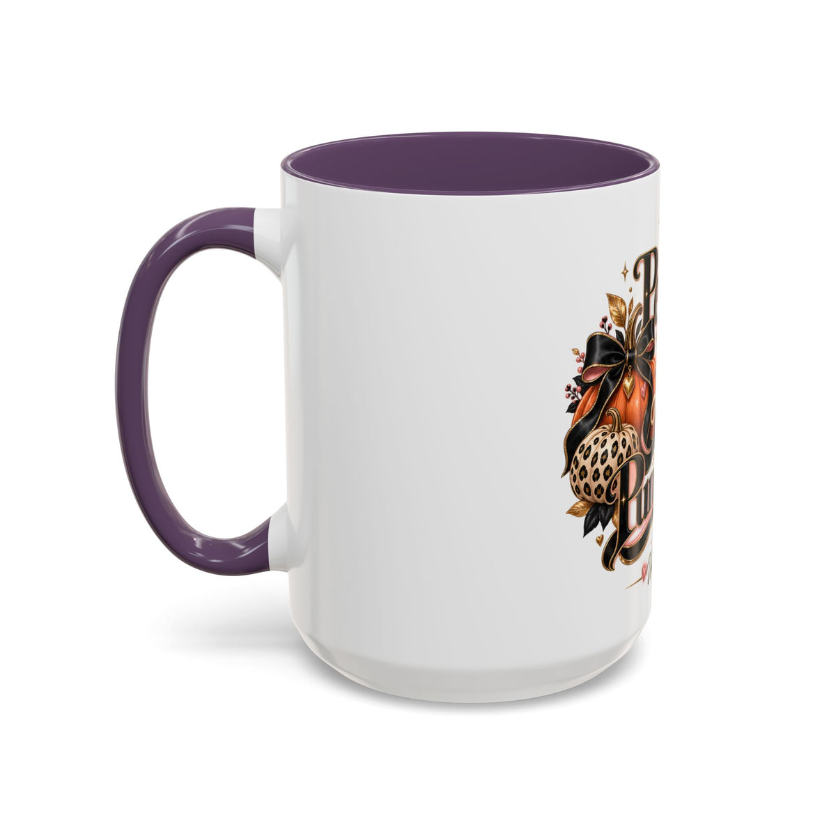Accent Coffee Mug — "Peace, Love & Pumpkins" Fall Pumpkin Coffee Mug product image