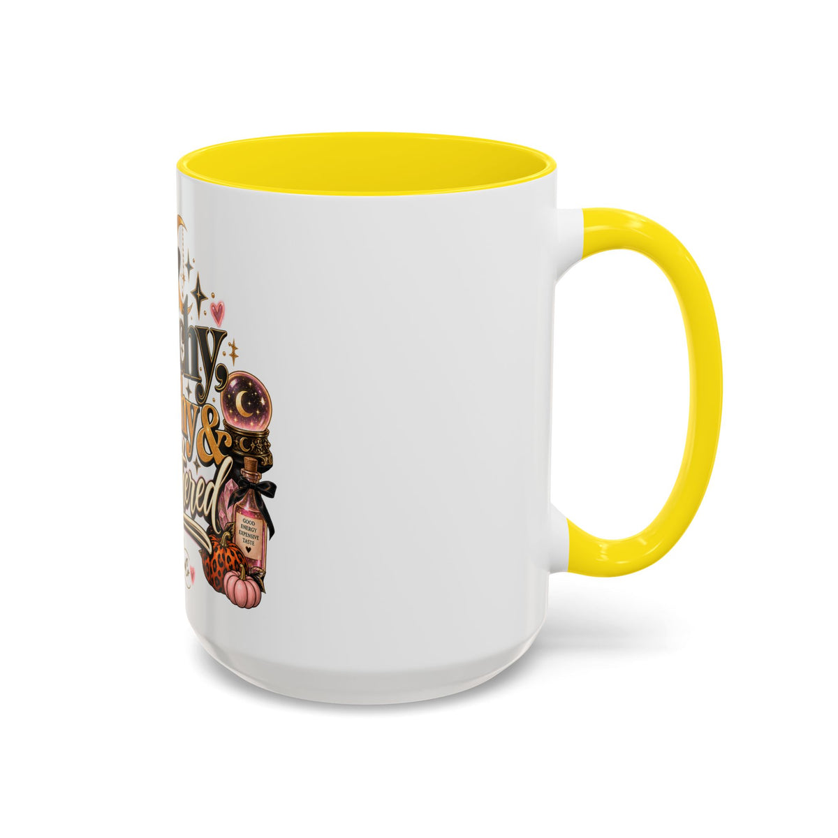 Witchy, Wealthy & Unbothered Accent Mug — Witch Coffee Cup (15oz) product image