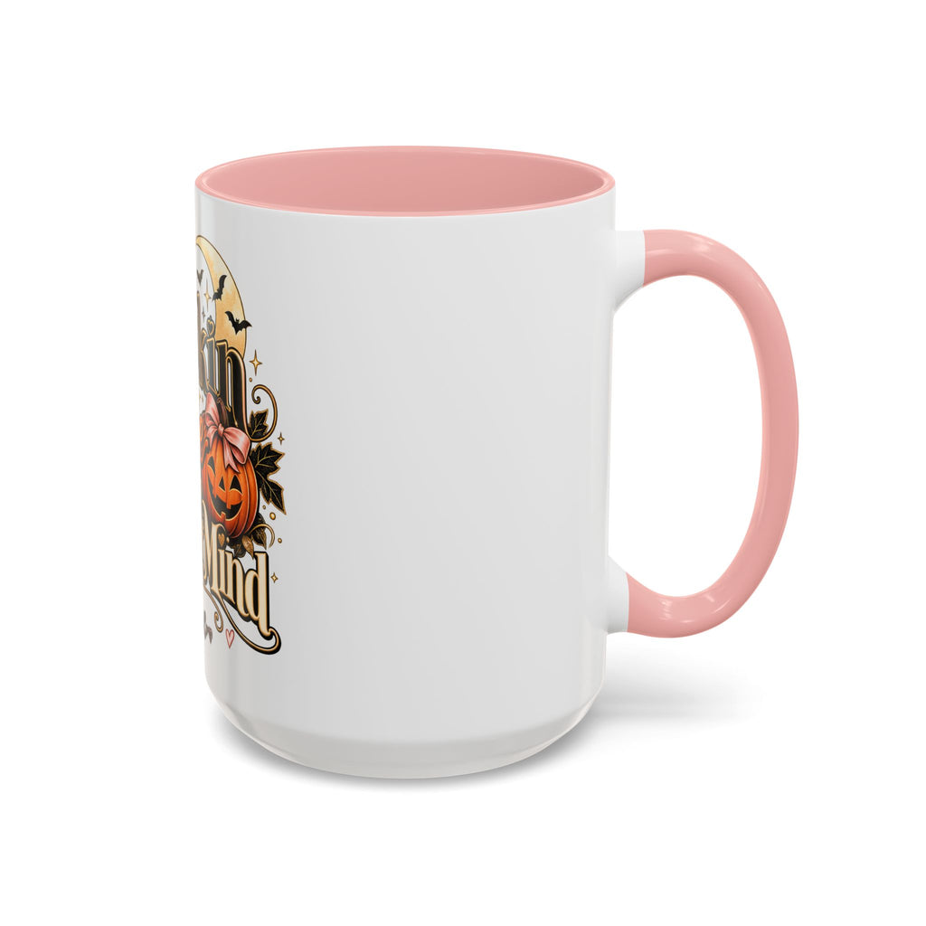 Pumpkin Spice & Peace of Mind Accent Mug — Fall Coffee Cup (15oz) product image