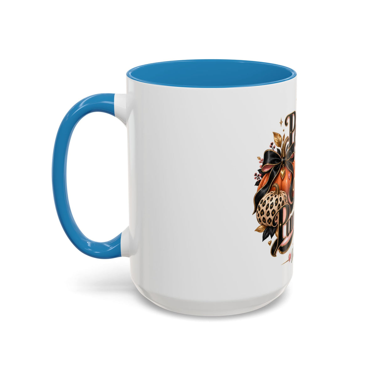Accent Coffee Mug — "Peace, Love & Pumpkins" Fall Pumpkin Coffee Mug product image
