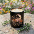 Peace, Love & Pumpkins Black Coffee Mug — Fall Halloween Autumn Decor (11oz/15oz) product image