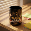 Witchy, Wealthy & Unbothered Black Coffee Mug — Halloween Witch Lover Gift (11oz/15oz) product image