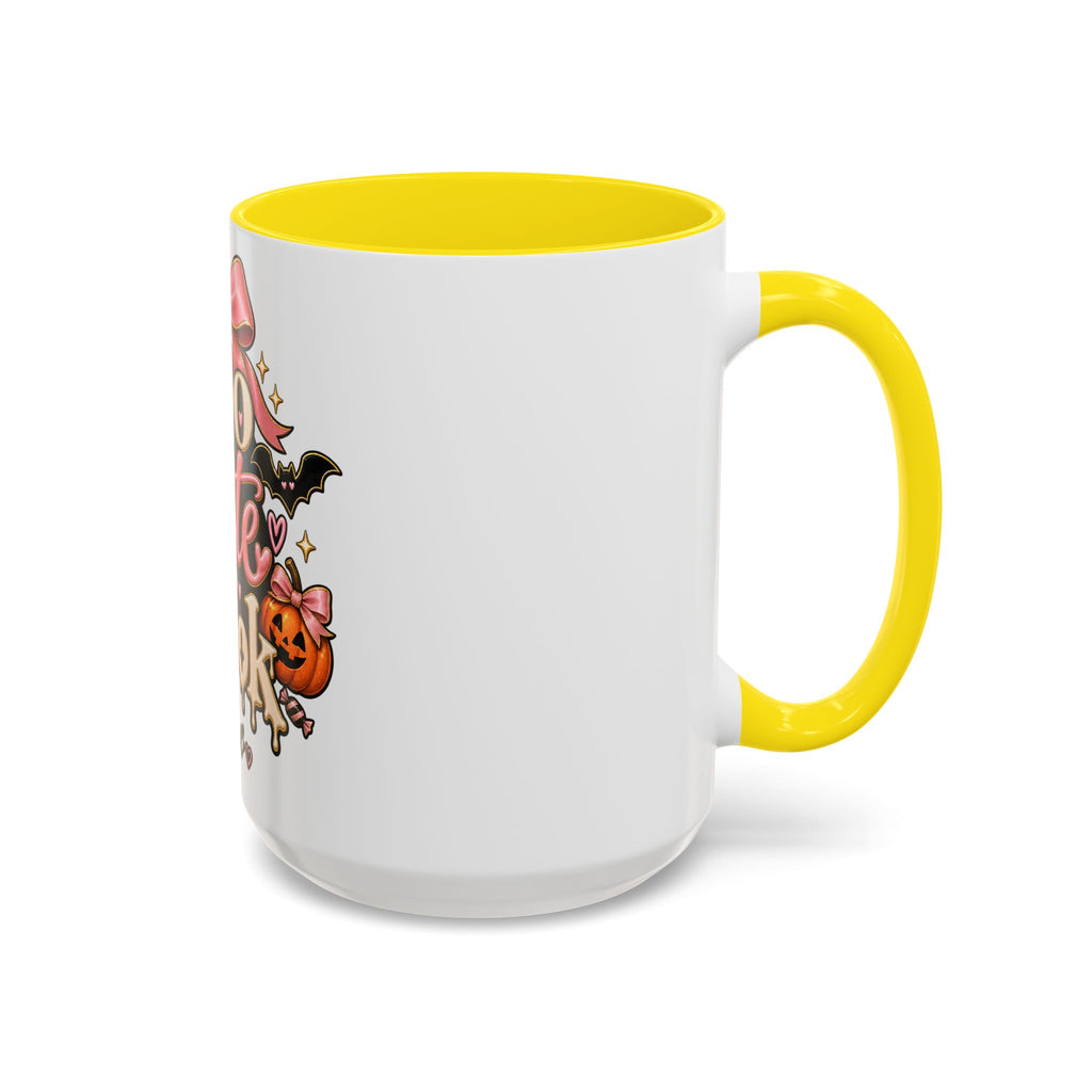 Too Cute to Spook Accent Mug — Halloween Ghost Coffee Cup (15oz) product image