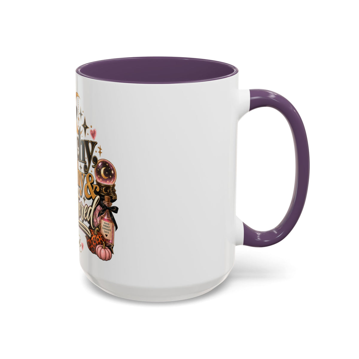 Witchy, Wealthy & Unbothered Accent Mug — Witch Coffee Cup (15oz) product image