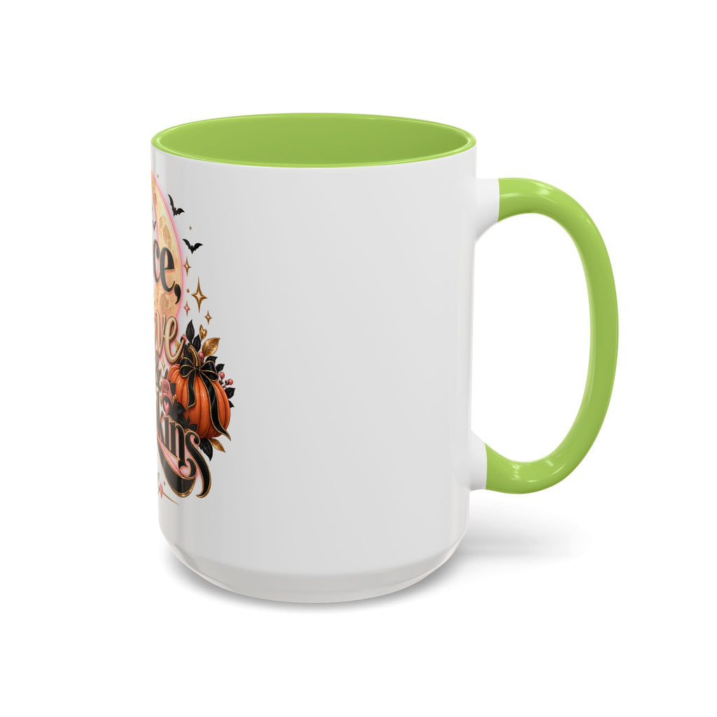 Accent Coffee Mug — "Peace, Love & Pumpkins" Fall Pumpkin Coffee Mug product image