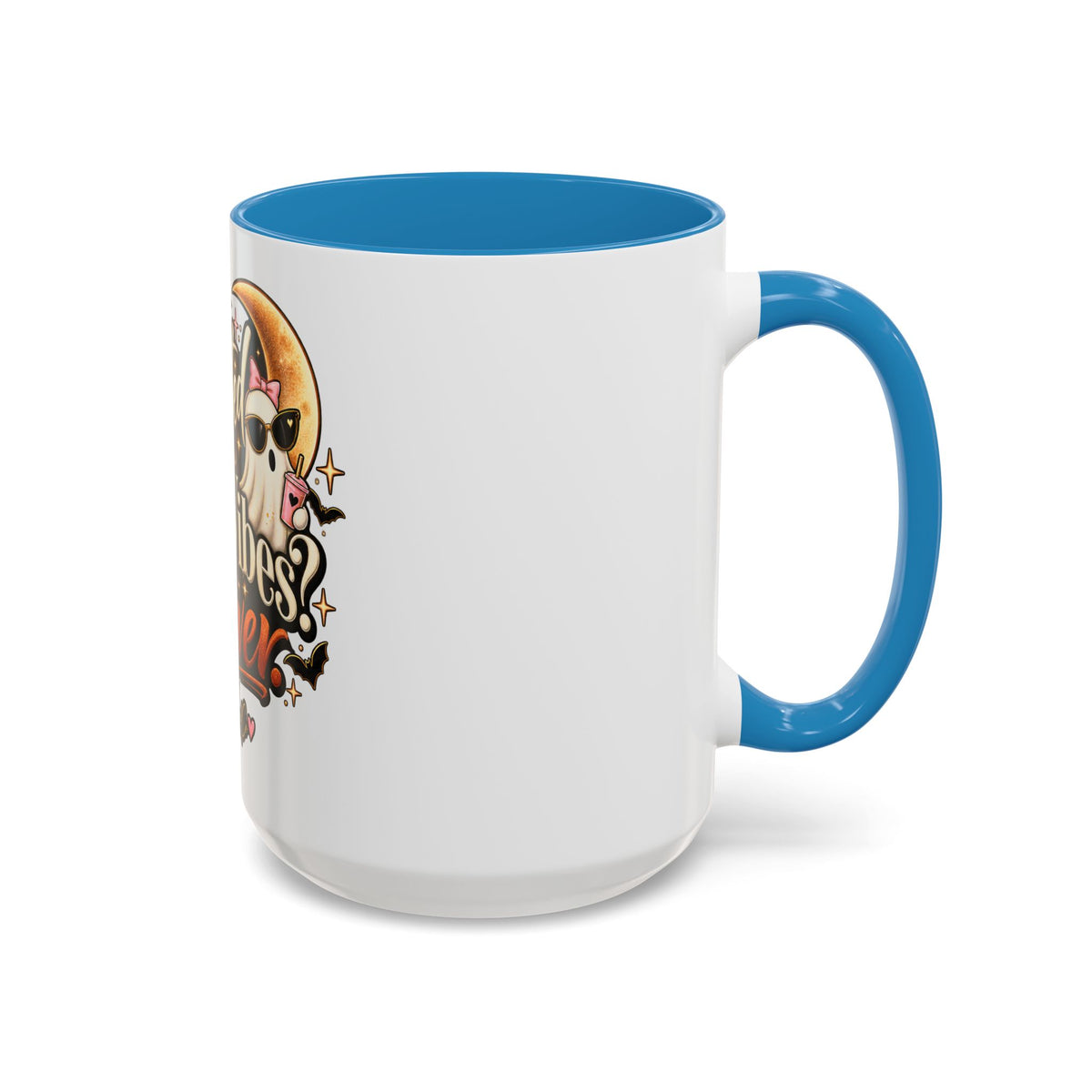 Haunted by Bad Vibes Never Mug — Halloween Cute Skull & Moon Coffee Cup (11/15oz) product image