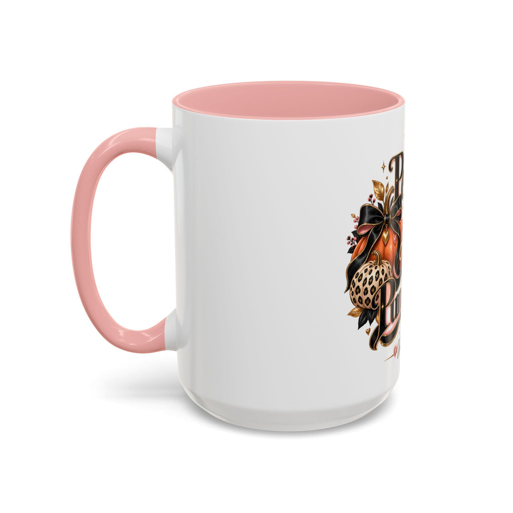 Accent Coffee Mug — "Peace, Love & Pumpkins" Fall Pumpkin Coffee Mug product image