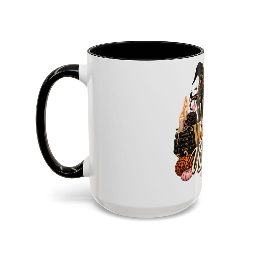 Witchy, Wealthy & Unbothered Accent Mug — Witch Coffee Cup (15oz) product image