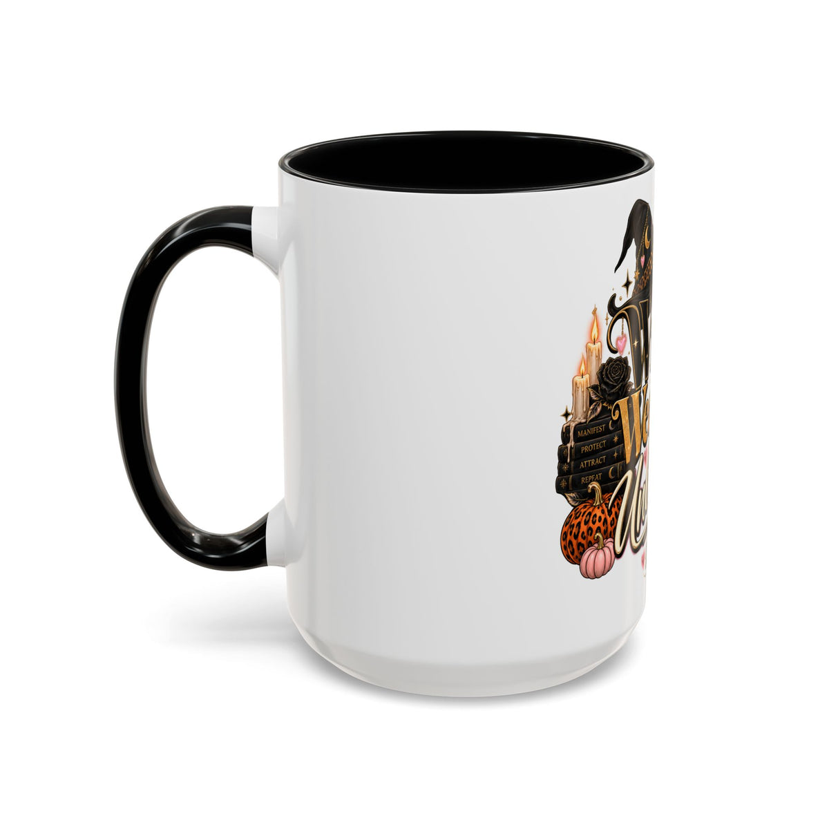 Witchy, Wealthy & Unbothered Accent Mug — Witch Coffee Cup (15oz) product image