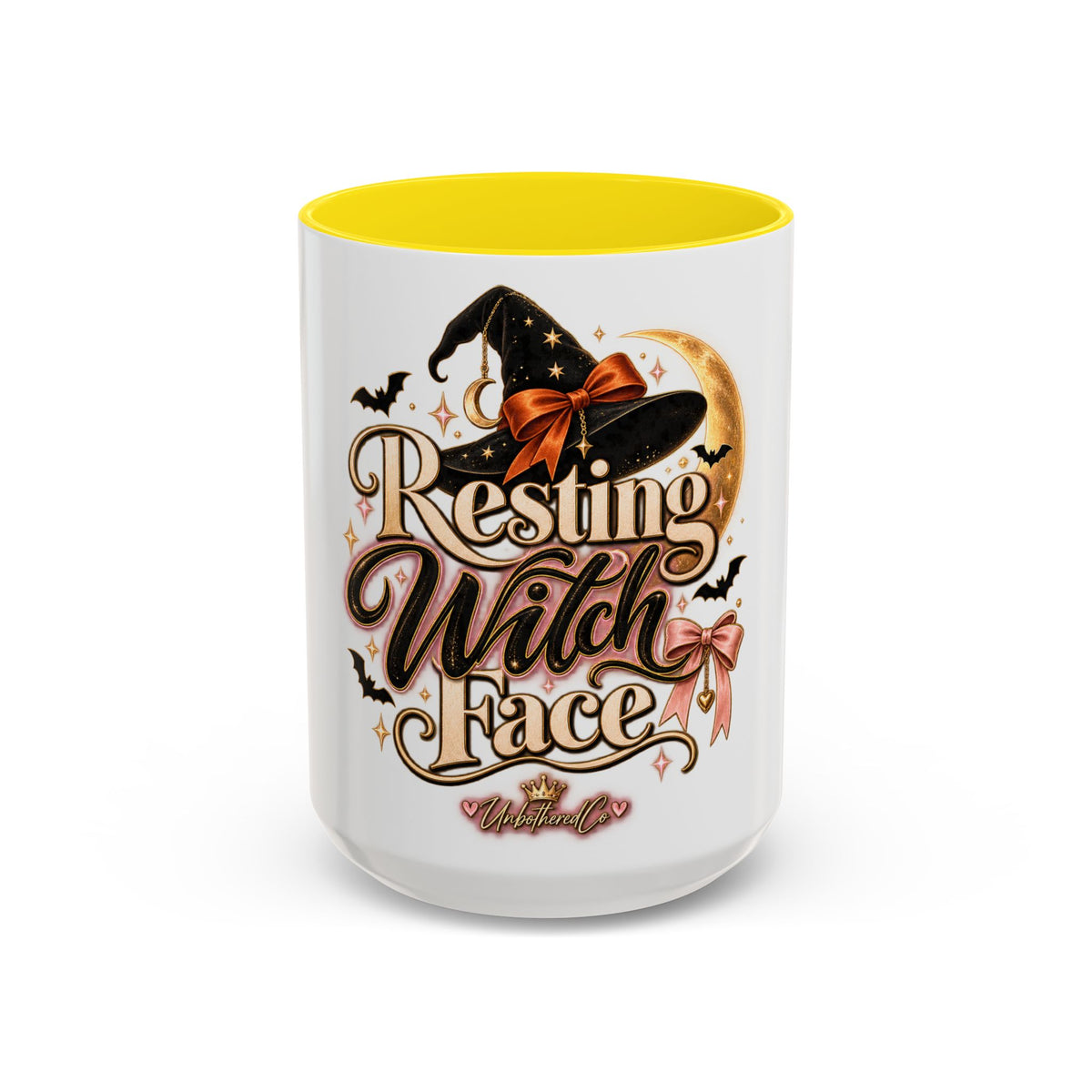 Resting Witch Face Accent Mug — Halloween Witch Coffee Cup (15oz) product image