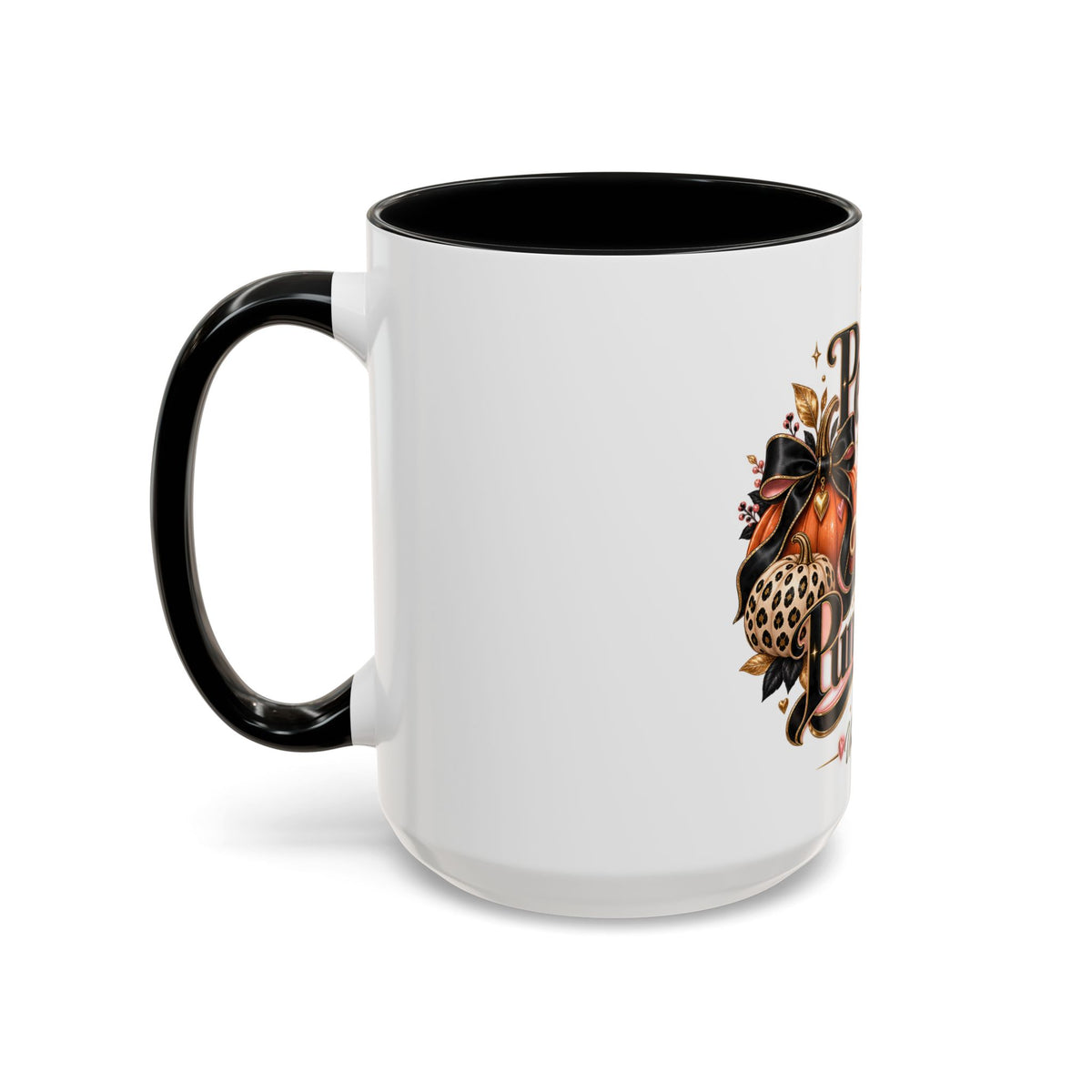 Accent Coffee Mug — "Peace, Love & Pumpkins" Fall Pumpkin Coffee Mug product image