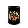 Creep It Cute Black Mug — Halloween Ghost & Pumpkin Cup (15oz) product image