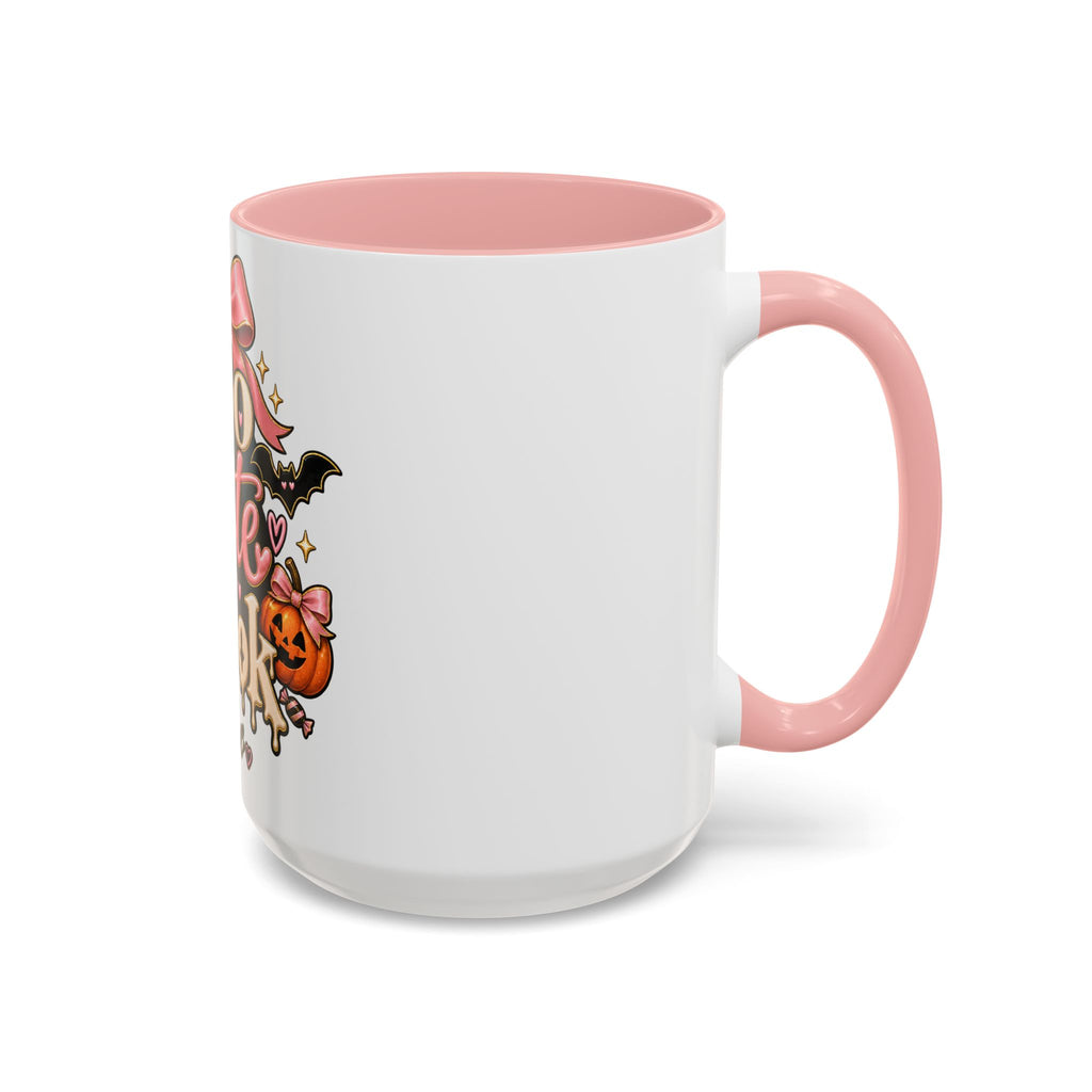 Too Cute to Spook Accent Mug — Halloween Ghost Coffee Cup (15oz) product image