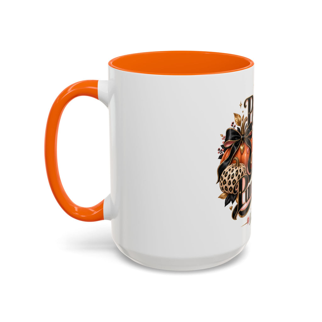 Accent Coffee Mug — "Peace, Love & Pumpkins" Fall Pumpkin Coffee Mug product image