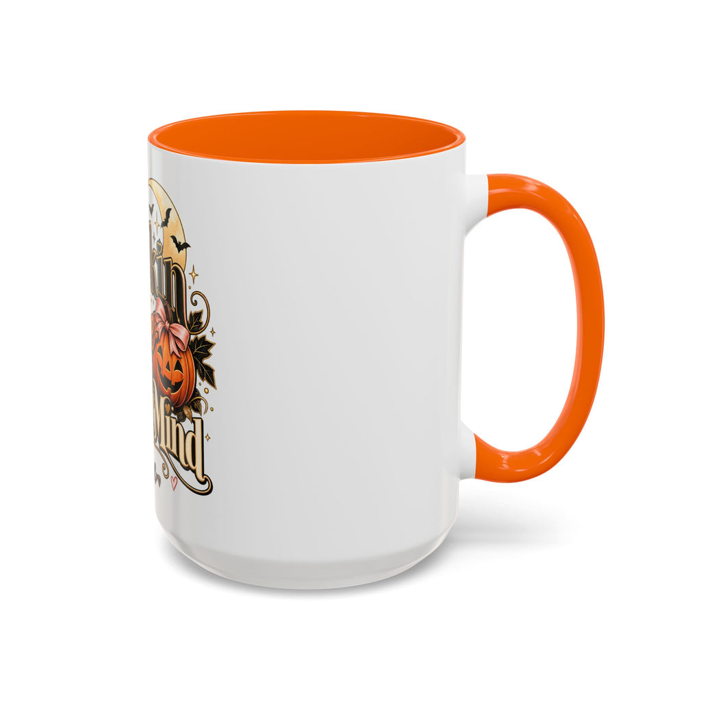 Pumpkin Spice & Peace of Mind Accent Mug — Fall Coffee Cup (15oz) product image