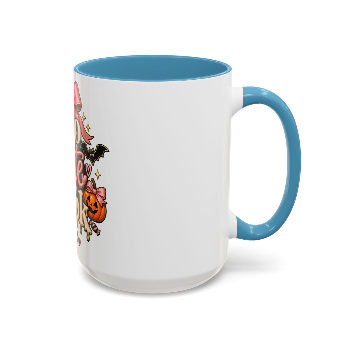 Too Cute to Spook Accent Mug — Halloween Ghost Coffee Cup (15oz) product image