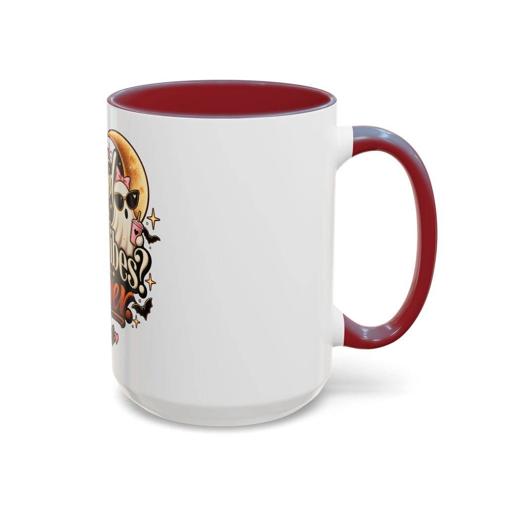 Haunted by Bad Vibes Never Mug — Halloween Cute Skull & Moon Coffee Cup (11/15oz) product image