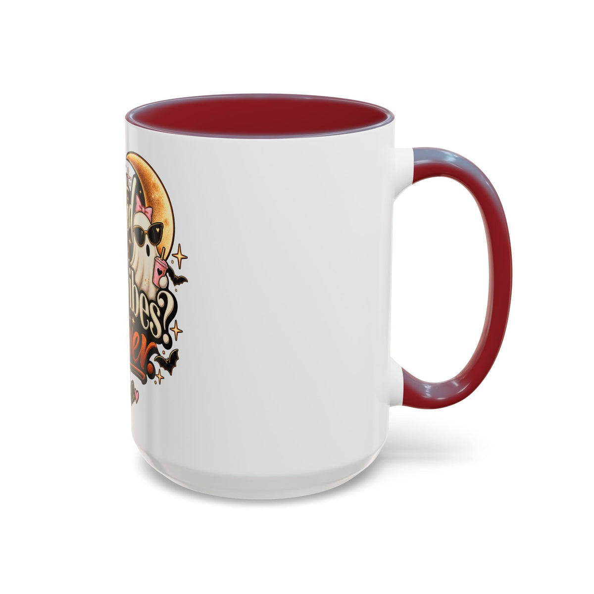 Haunted by Bad Vibes Never Mug — Halloween Cute Skull & Moon Coffee Cup (11/15oz) product image