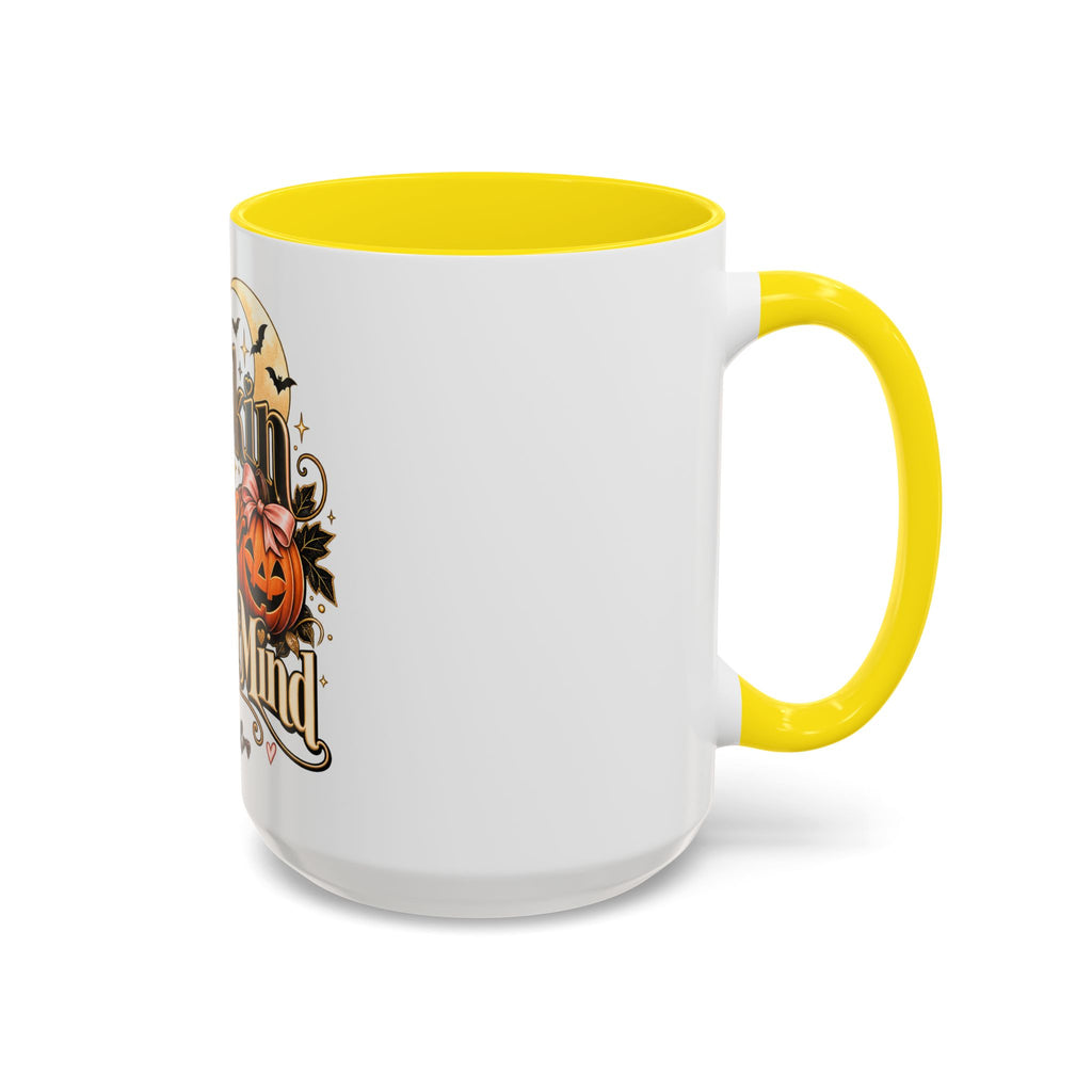 Pumpkin Spice & Peace of Mind Accent Mug — Fall Coffee Cup (15oz) product image