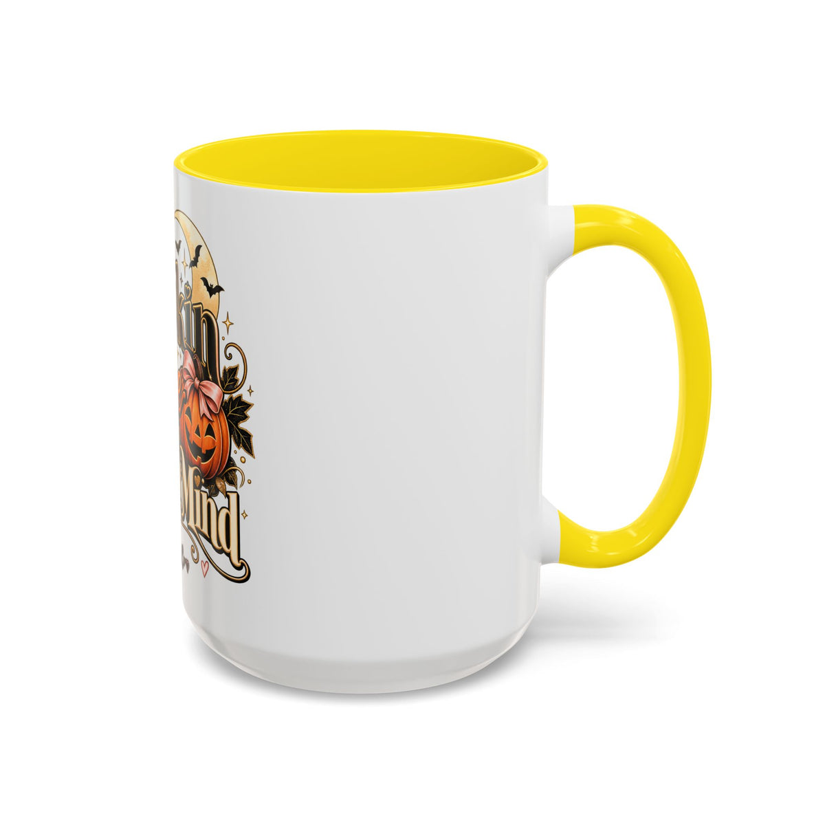 Pumpkin Spice & Peace of Mind Accent Mug — Fall Coffee Cup (15oz) product image